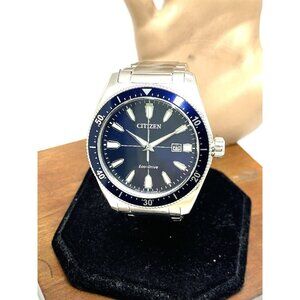 Citizen Men's Watch AW1591-79L Eco Drive Blue Dial Silver Stainless Steel 43mm